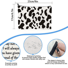 Cow Pattern Cosmetic Bag Travel Makeup Wash Bag Toiletry Organizer Holiday Gift