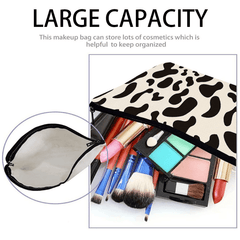 Cow Pattern Cosmetic Bag Travel Makeup Wash Bag Toiletry Organizer Holiday Gift