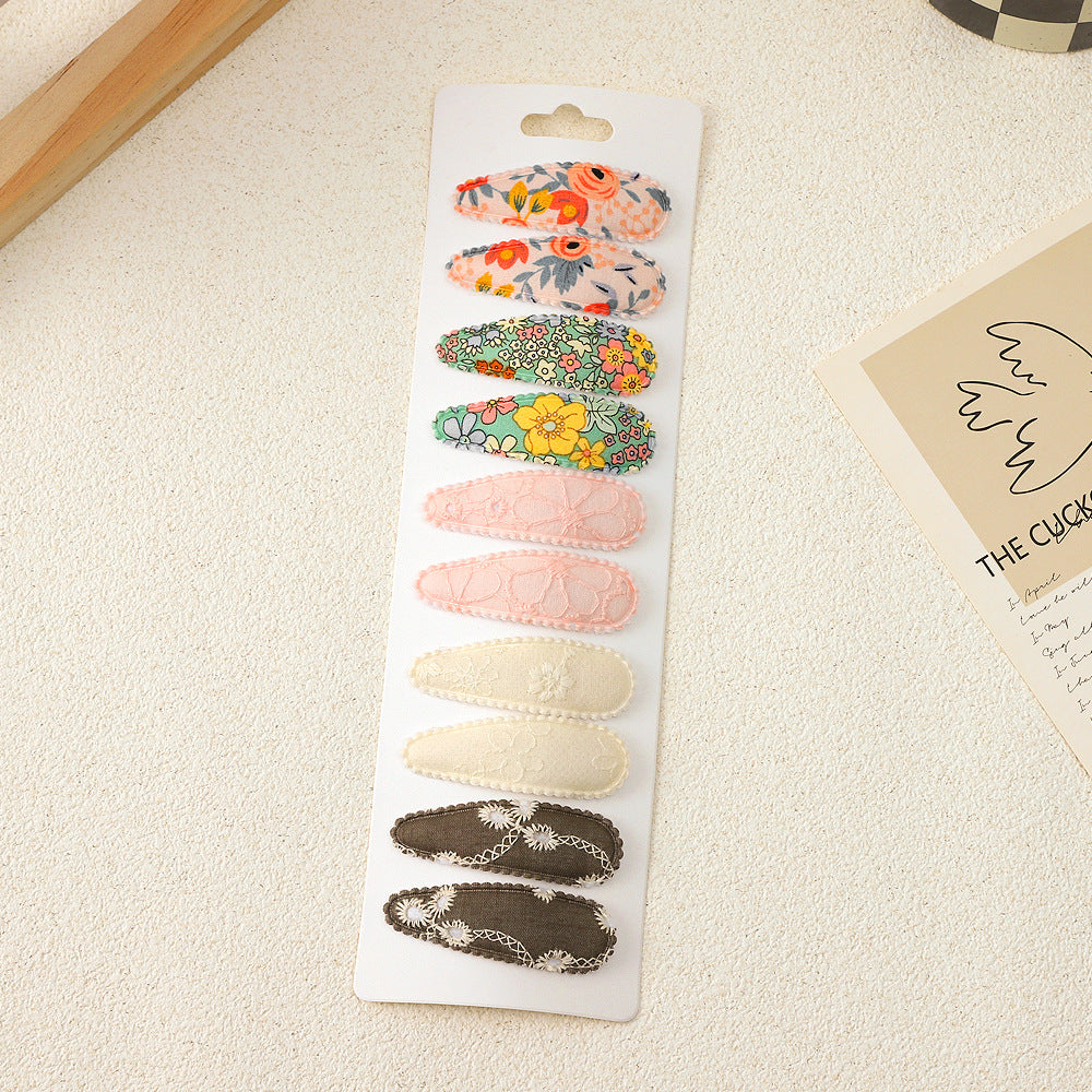 10 Pcs Flower Hair Clip Snap Barrette Hair Slides Non Slip Hair Decoration