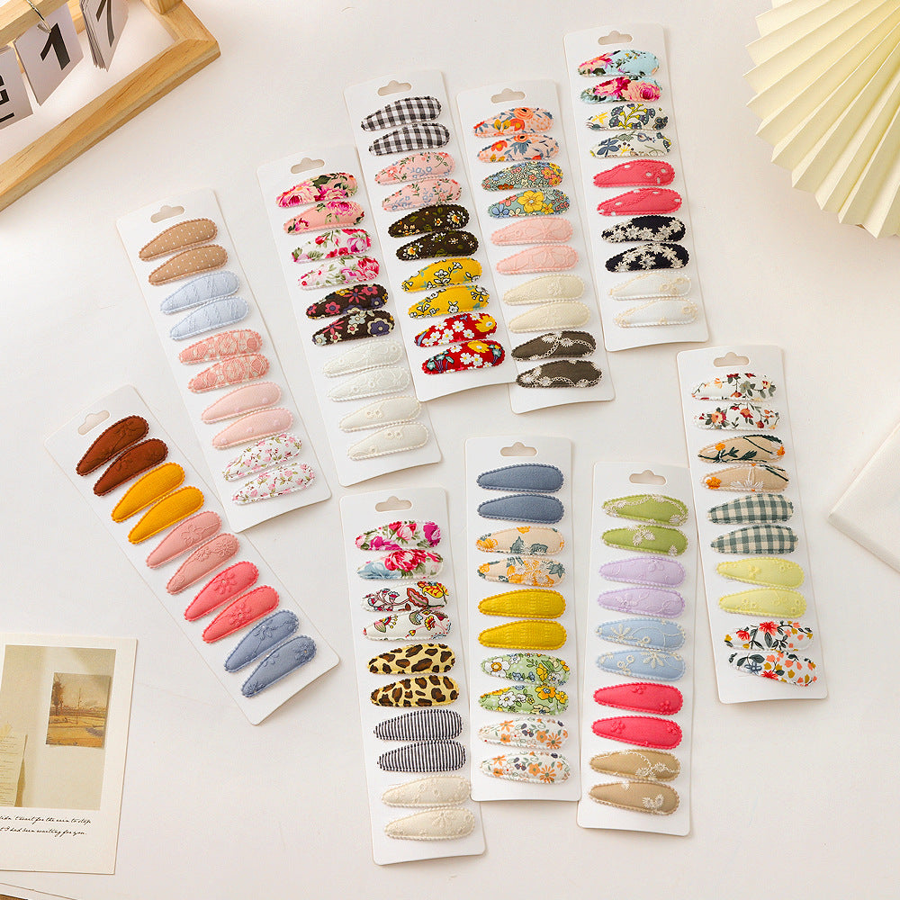 10 Pcs Flower Hair Clip Snap Barrette Hair Slides Non Slip Hair Decoration
