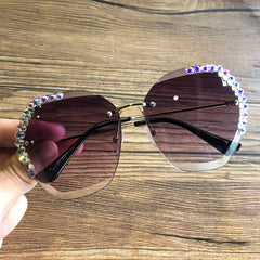 Men's Oversized Rimless Sunglasses for Traveling Party Outdoor