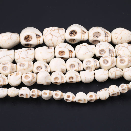 Turquoise Stone Skull Spacer Beads for Jewelry Making DIY