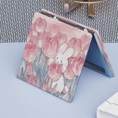 Tulip Rabbit Pattern Makeup Mirror Square Double Side Folding Vanity Mirror