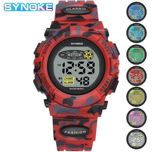 SYNOKE Colorful Luminous Kids Electronic Watch