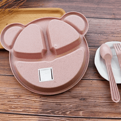 3-Piece Baby Bowl Set with Cartoon Bear - Feeding, Eating & Training
