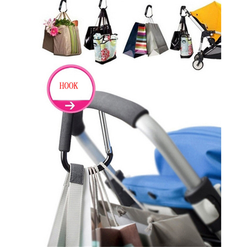 Functional Baby Stroller Hook Pram Hanger for Shopping & Carrying