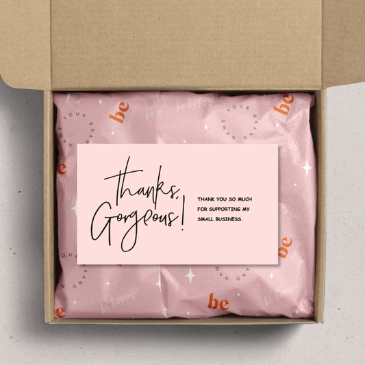 30 Pink Thank You Cards Copperplate Paper Gift Packaging Cards