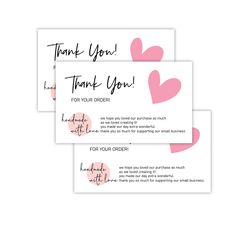 30 Pink Thank You Cards Copperplate Paper Gift Packaging Cards