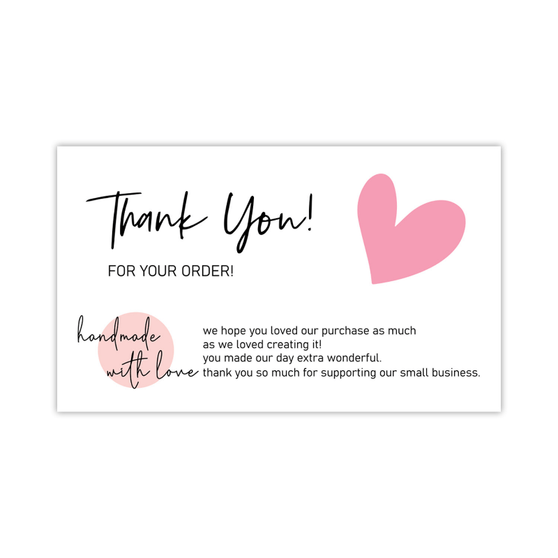 30 Pink Thank You Cards Copperplate Paper Gift Packaging Cards