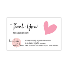 30 Pink Thank You Cards Copperplate Paper Gift Packaging Cards