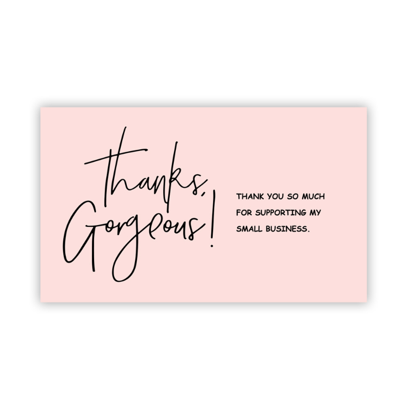30 Pink Thank You Cards Copperplate Paper Gift Packaging Cards