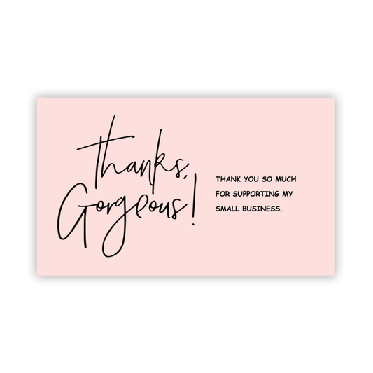 30 Pink Thank You Cards Copperplate Paper Gift Packaging Cards