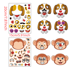 DIY Cartoon Funny Expression Stickers for Kids