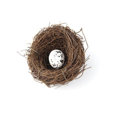 Rattan Bird's Nest with Quail Egg Easter Decoration