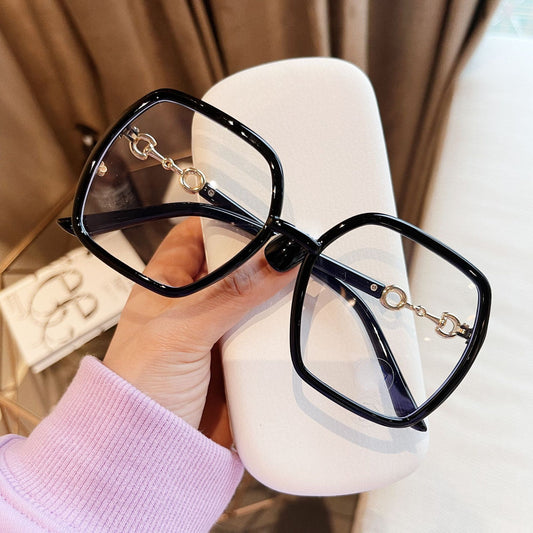 Polygon Clear Lens Anti Eyestrain Glasses for Women Men