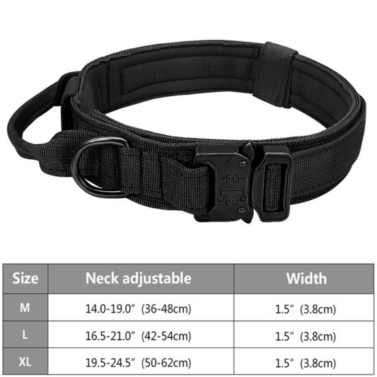 Tactical Dog Collar Medium and Large Dogs Military Nylon Adjustable Fit