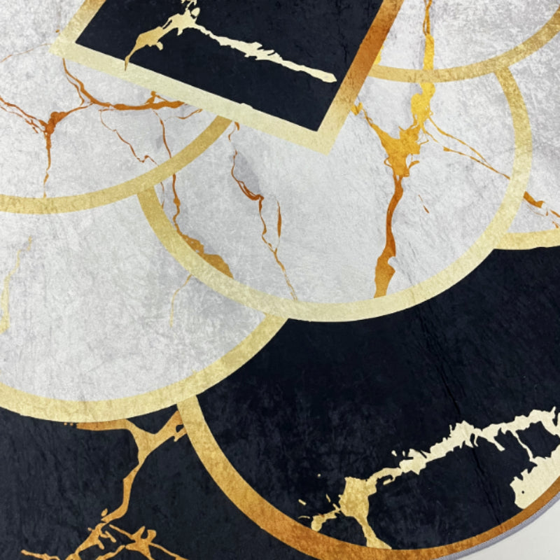 Modern Irregular Area Rug, Non-slip Shaggy Floor Carpet, Machine Washable