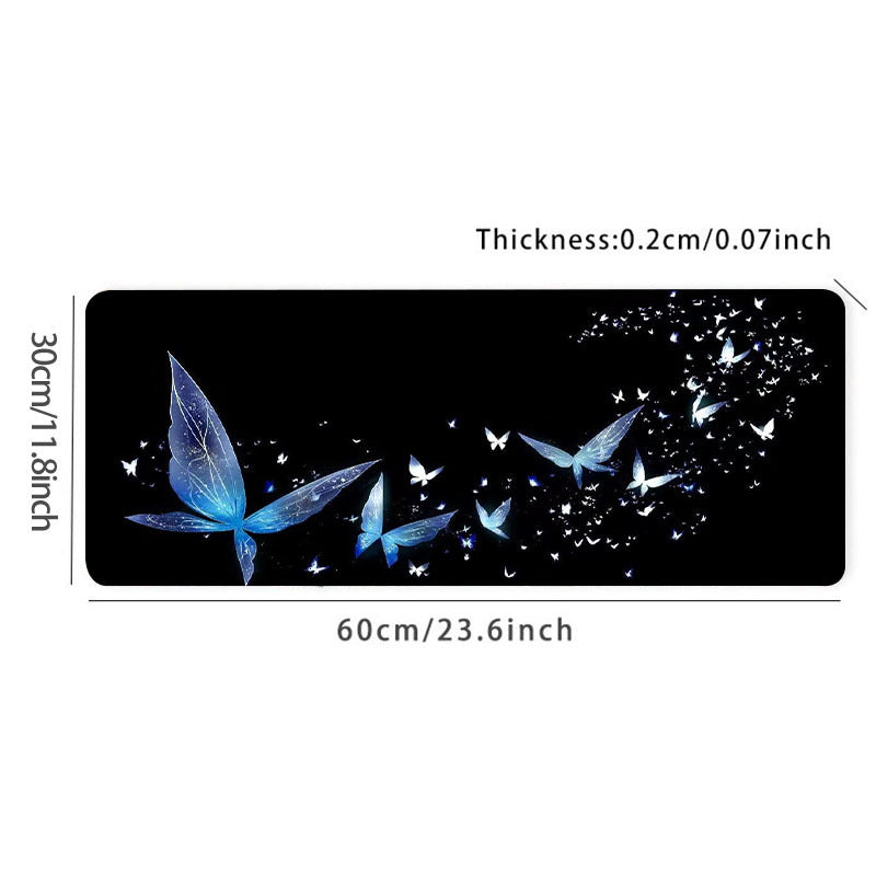 Large Gaming Mouse Pad Non Slip Edge & Butterfly