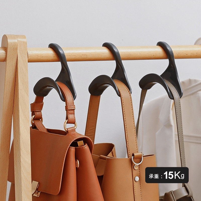 Arch Shaped Storage Rack for Bags and Accessories with Hooks - Home Organizer