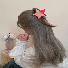 Star Shape Hair Clip Back Head Clip Ponytail Holder Sweet Hair Accessories