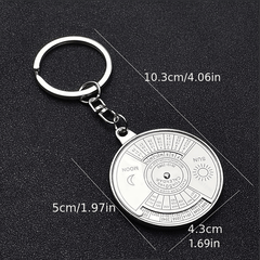 Perpetual Calendar Key Ring Unique Compass Metal Keychain Gift