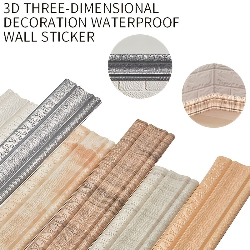 3D Foam Edge Sealing Strip Border Waterproof Anti-collision Wall Sticker