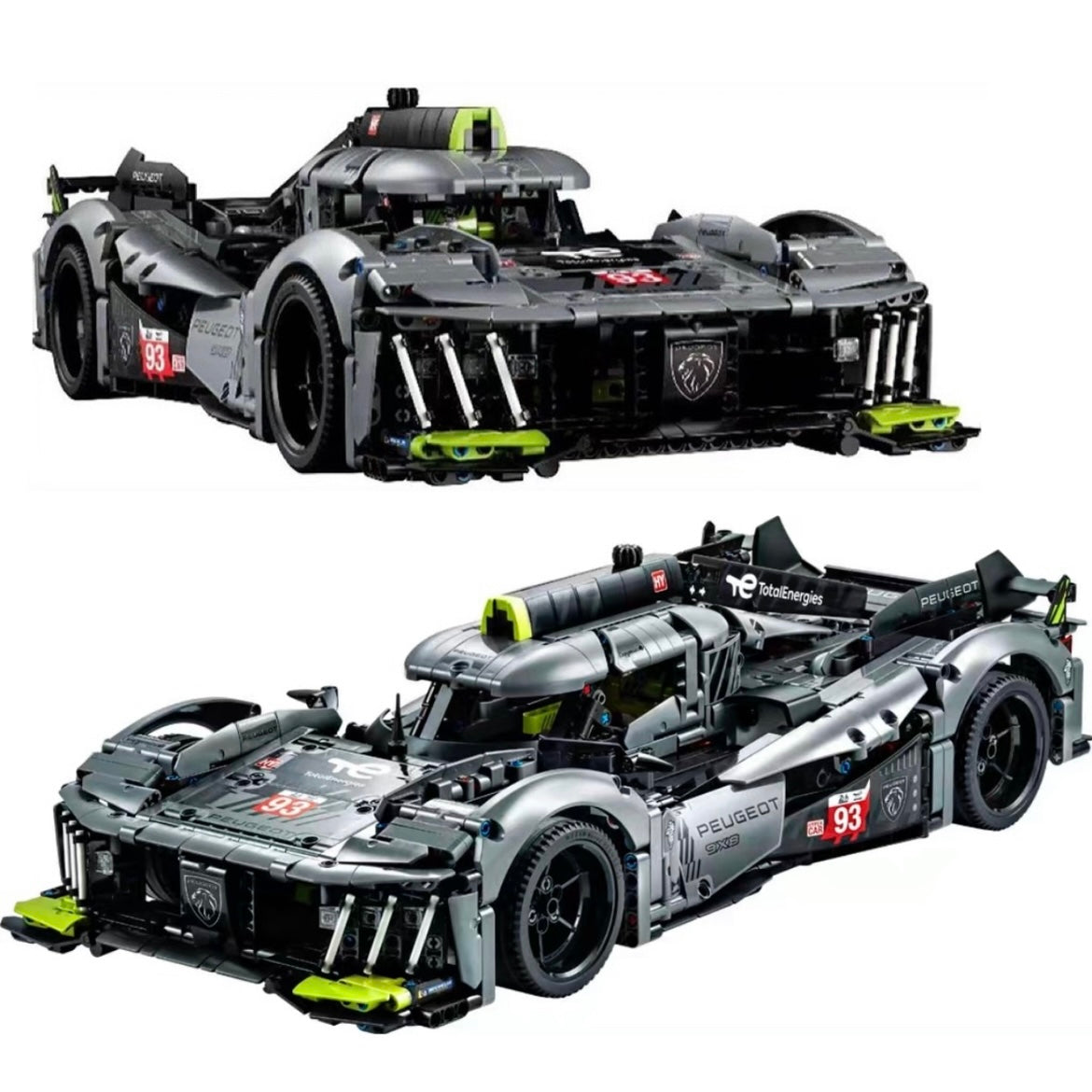 Technical Peugeoted 9X8 Hybrid Hypercar Racing Car Building Blocks