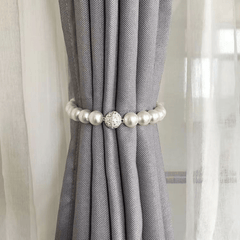 2pcs Magnetic Tiebacks for Curtains Faux Pearl Beads Holdbacks