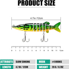 Bionic Swimming Lure for Bass Trout Saltwater Fish Slow Sinking Lures