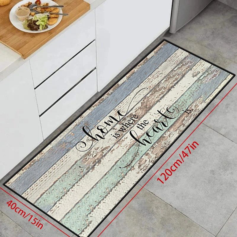 Vintage Kitchen Rug for Anti Fatigue Comfort Machine Washable Runner