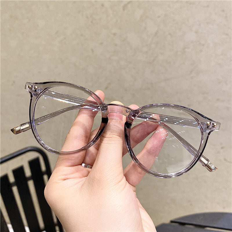 Retro Round Tortoiseshell Clear Lens Glasses