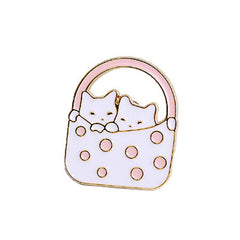 Cartoon Cat Alloy Brooch Funny Little Cat Animal Badge Bag Clothing Pins