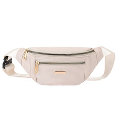 Large Capacity Waist Bag Double Zipper Mobile Phone Bag Casual Chest Bag