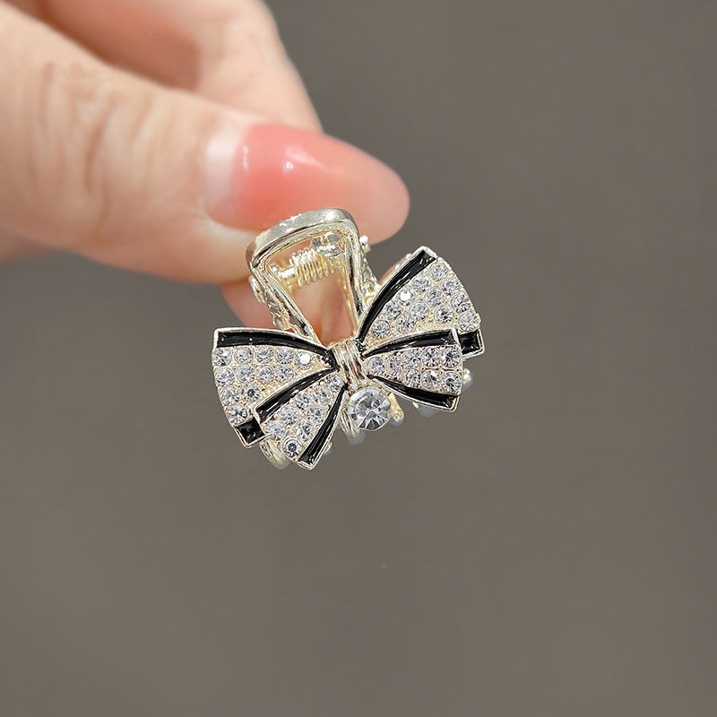 Crystal Bow Hair Claw Clip Strong Hold Hair Accessory