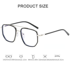 Light Blocking Glasses Retro Top Bar Clear Lens Computer Glasses