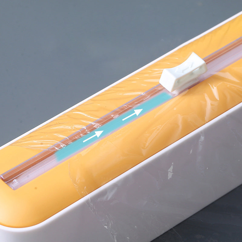 Plastic Wrap Dispenser with Slide Cutter for Kitchen Restaurant Supermarket