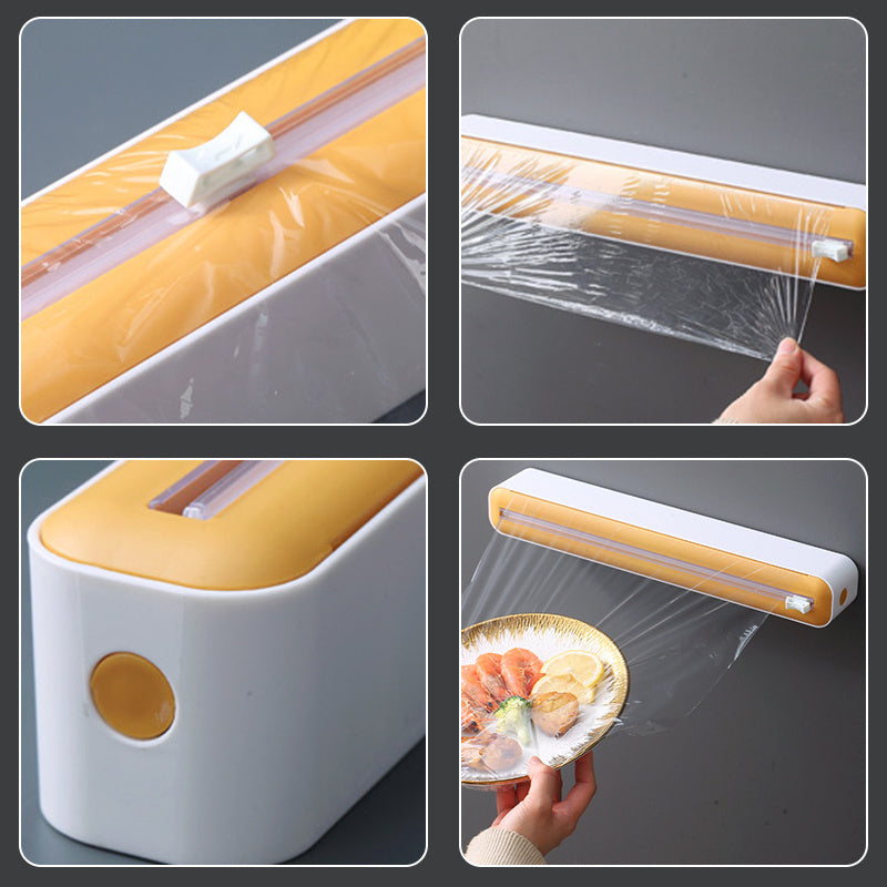 Plastic Wrap Dispenser with Slide Cutter for Kitchen Restaurant Supermarket