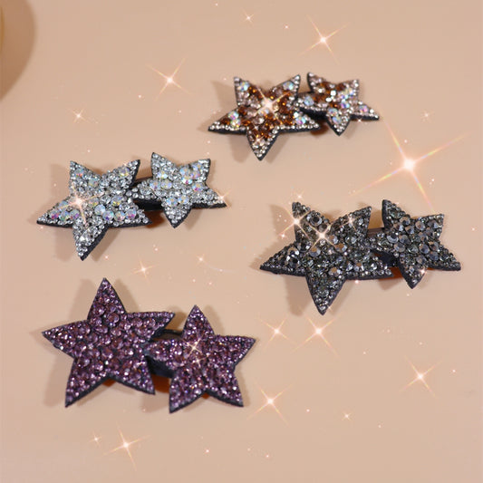 Y2K Rhinestone Star Hair Clip Hair Barrette Hair Slides Clip