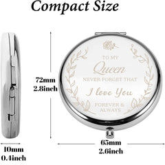 Personalized Compact Mirror: Unique Gift for Women, Wife, Mom, Daughter, Grandma