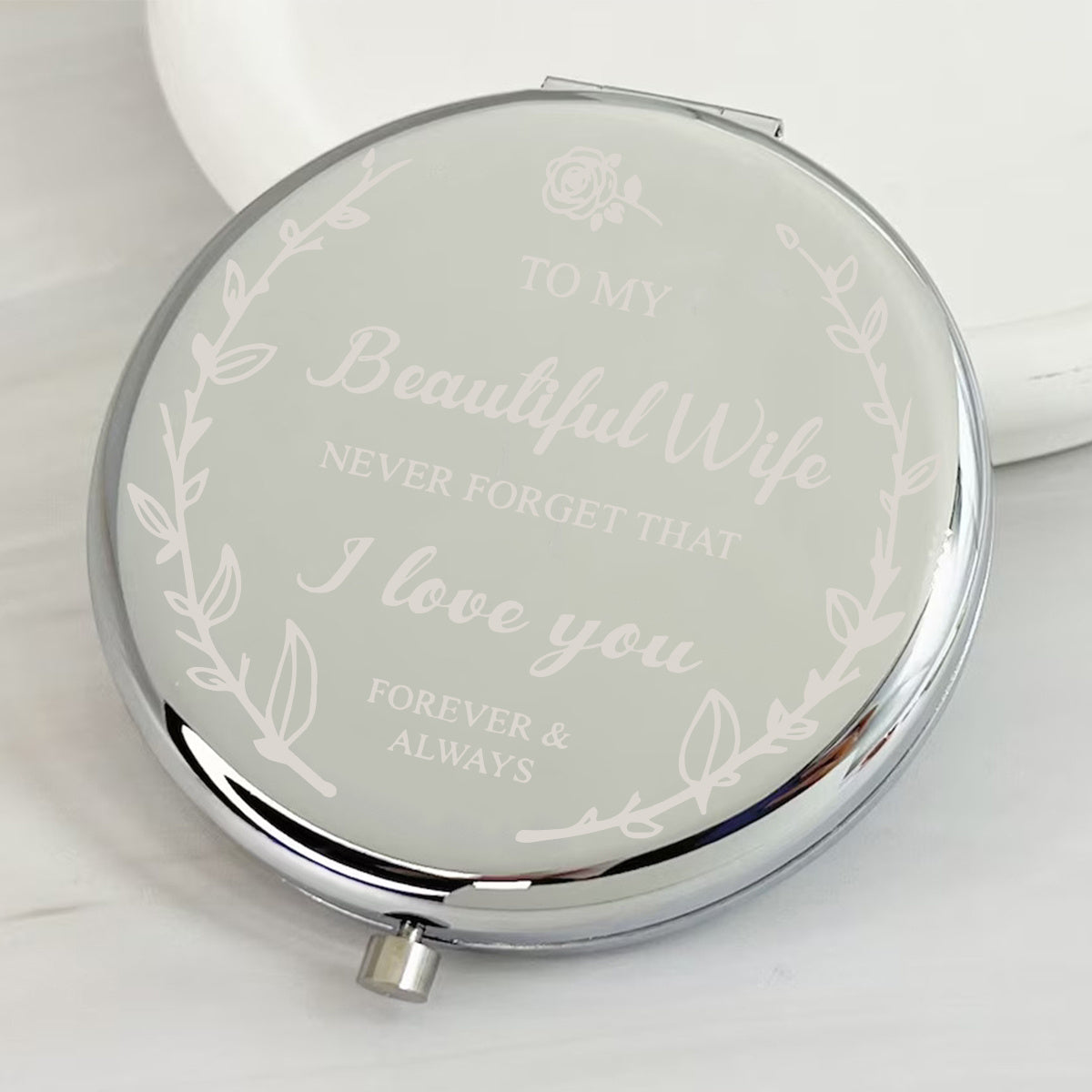 Personalized Compact Mirror: Unique Gift for Women, Wife, Mom, Daughter, Grandma