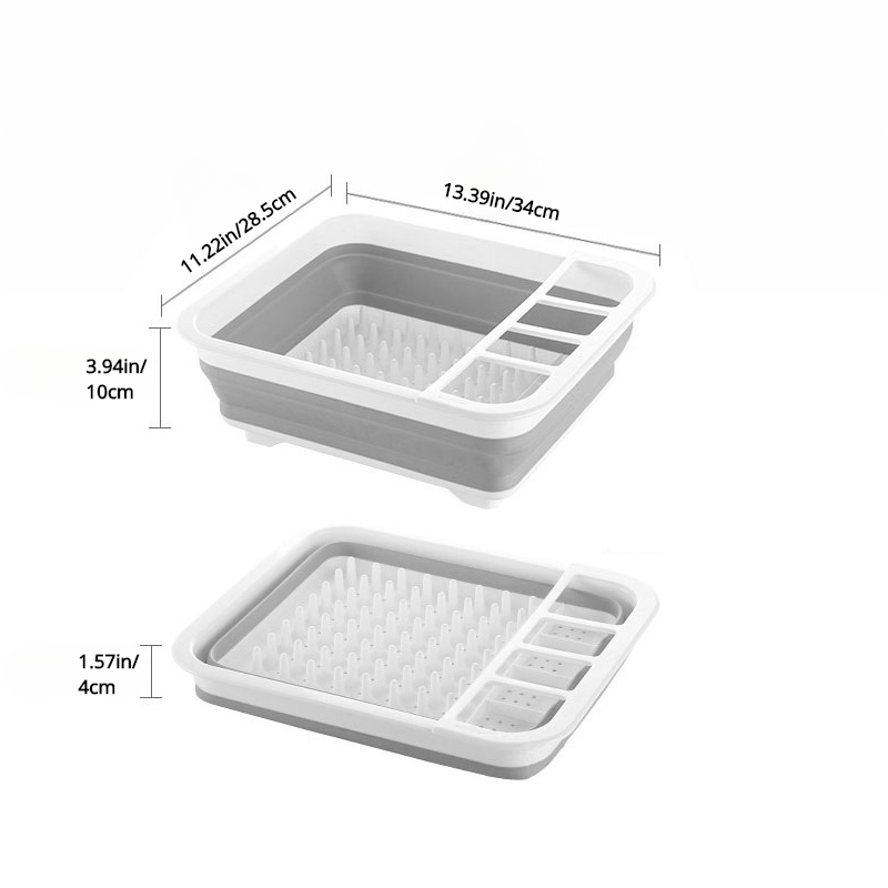 Collapsible Dish Drainer for Easy Storage Portable Organizer Kitchen Camping