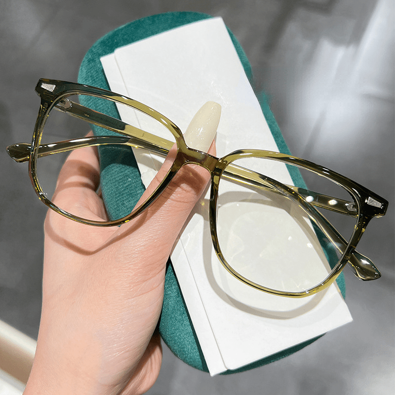 Retro Jelly Square Clear Lens Computer Glasses