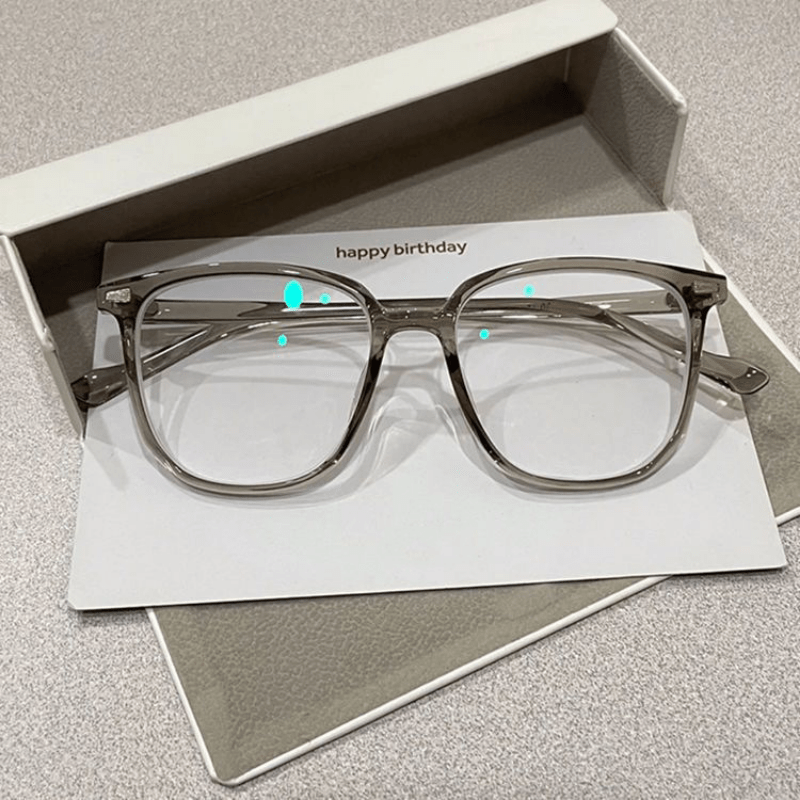 Retro Jelly Square Clear Lens Computer Glasses