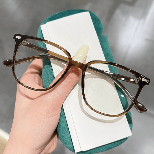 Retro Jelly Square Clear Lens Computer Glasses