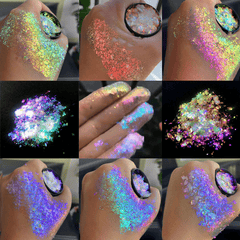 Chrome Chameleon Eyeshadow Flakes - Waterproof Rainbow Pigment