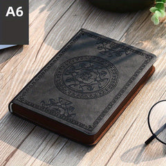 A6 Mini Vintage Pocket Notebook PU Leather Cover Notepad Office Book 140 Sheets