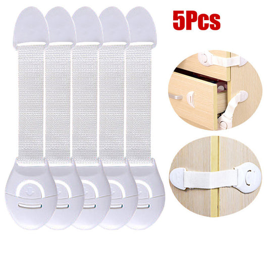 5pcs Safety Cabinet Lock Proof Security Protector Drawer Door Cabinet Lock