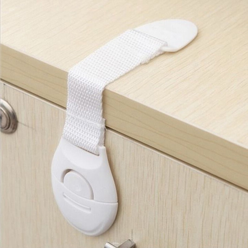 5pcs Safety Cabinet Lock Proof Security Protector Drawer Door Cabinet Lock