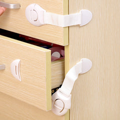 5pcs Safety Cabinet Lock Proof Security Protector Drawer Door Cabinet Lock