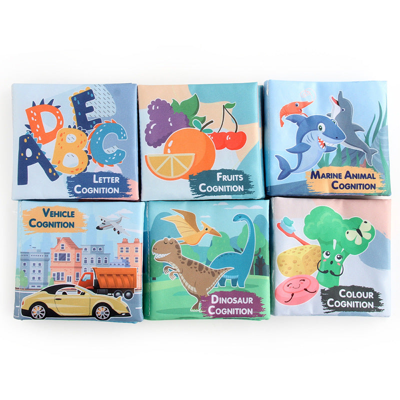 Baby 3D Letter Fruit Dinosaur Cloth Book Colorful Early Education